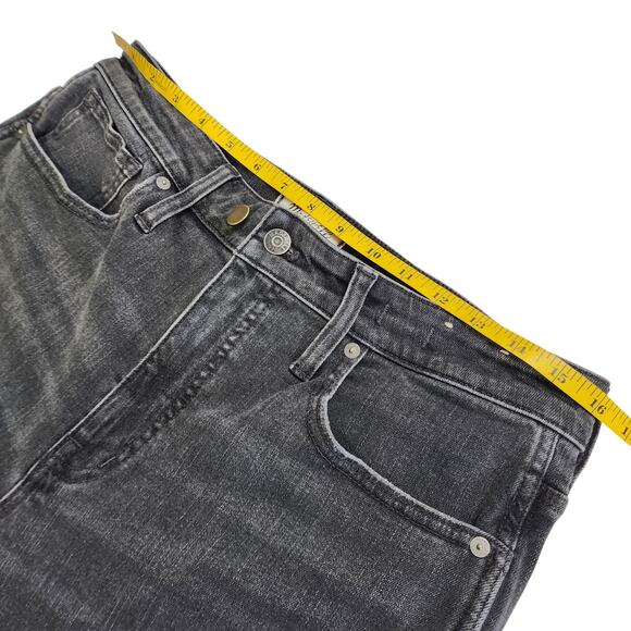 Madewell Womens Curvy Mid Rise Stovepipe Jeans Size 30 Armand Wash Raw Hem - Picture 9 of 14